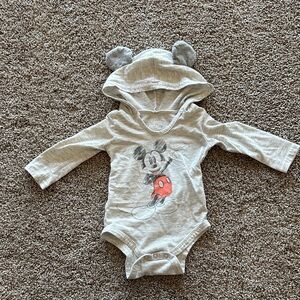 Disney Gray Baby Bodysuit with Ears